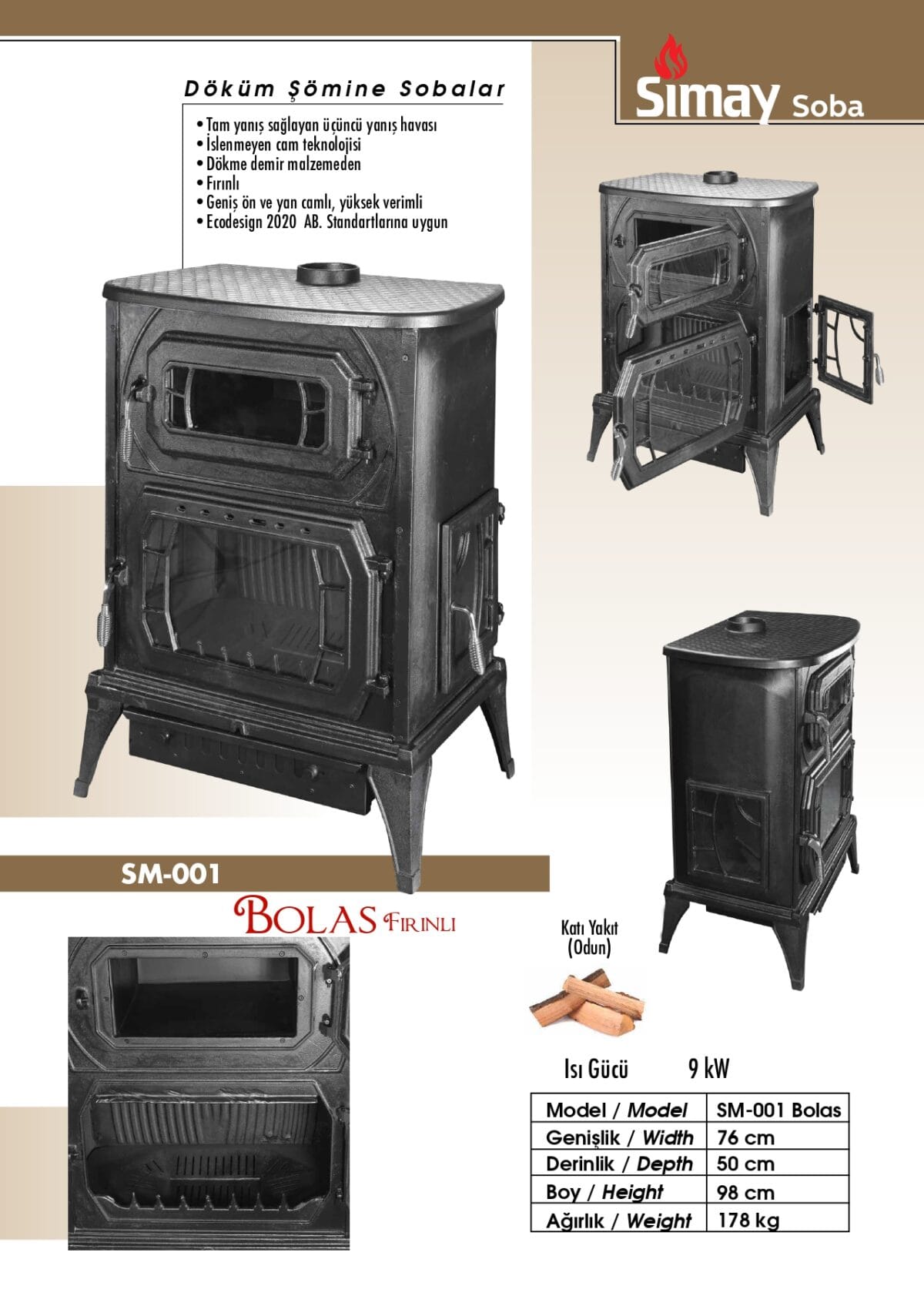 Bolas Fırınlı Dökme Soba (SM-001) - Görsel 5