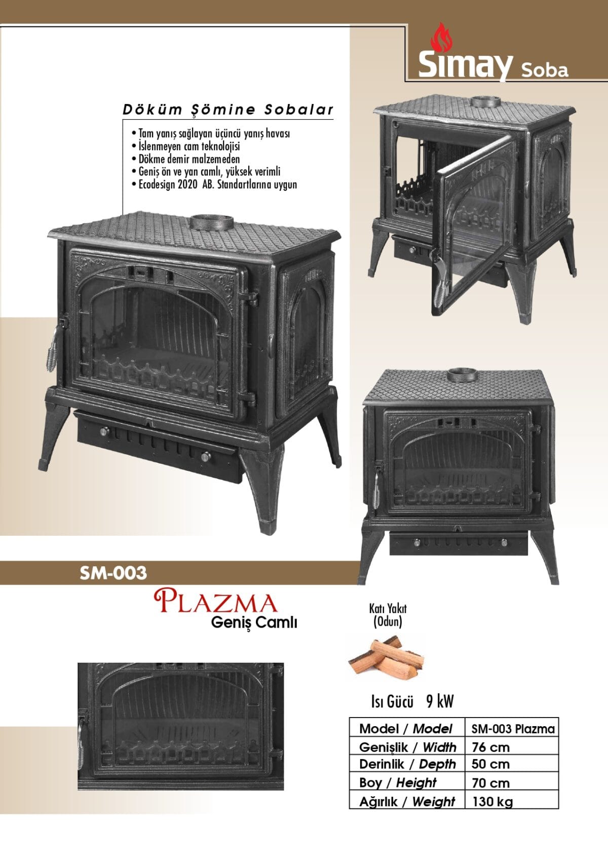 Plazma Geniş Camlı Soba (SM-003) - Görsel 5