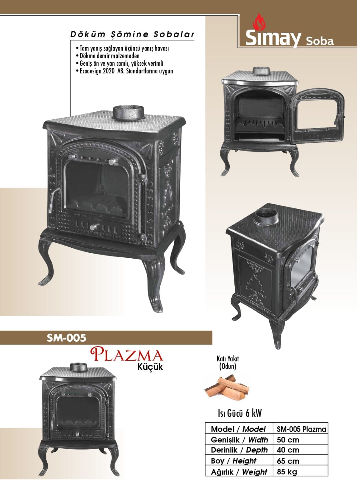 Plazma Geniş Camlı Soba (SM-005) - Görsel 5