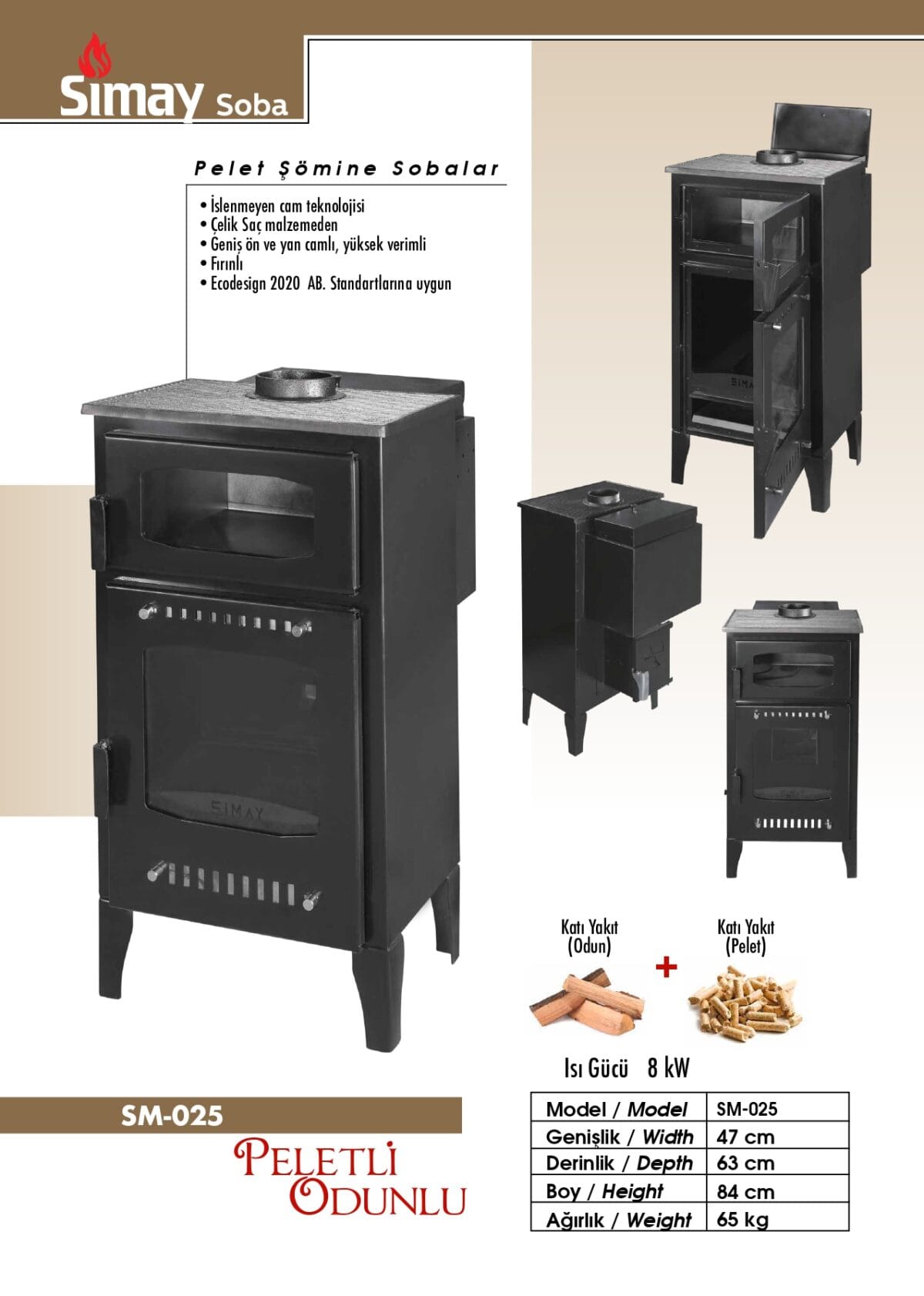 Peletli Odunlu Soba (SM-025) - Görsel 5