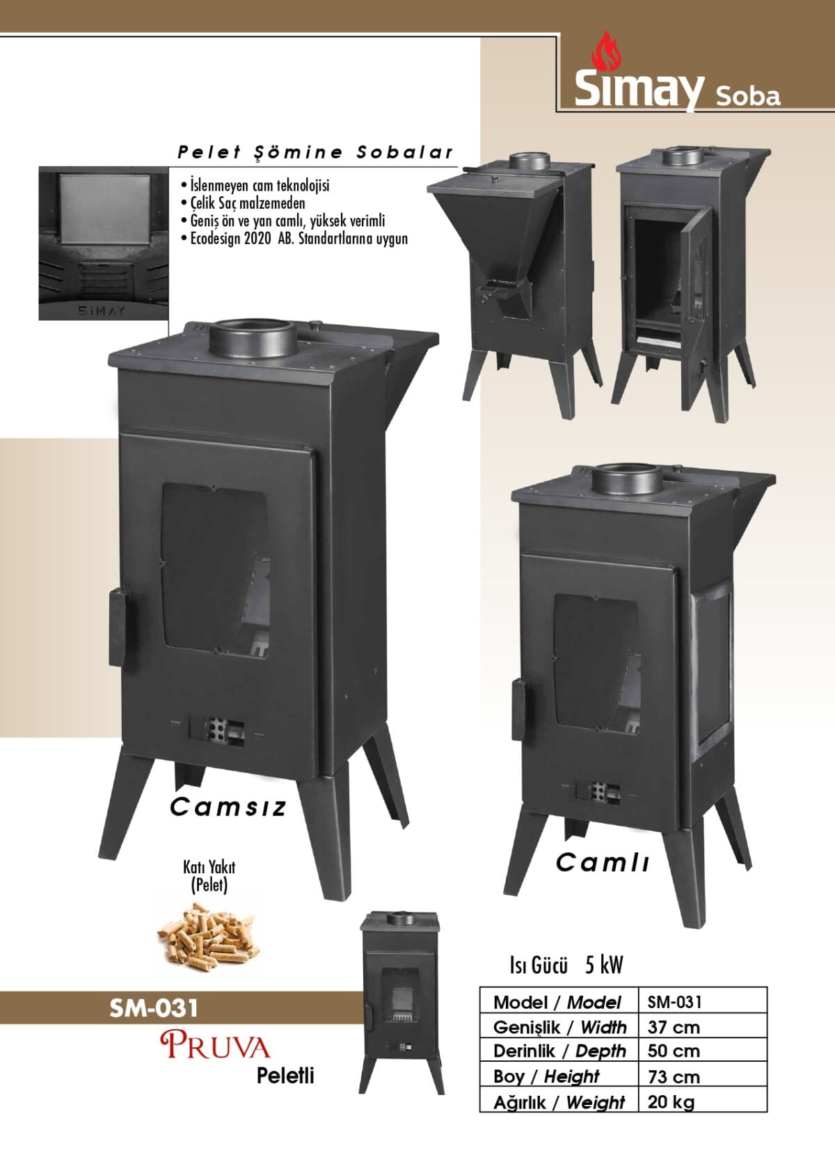 Pruva Peletli Soba (SM-031) - Görsel 6