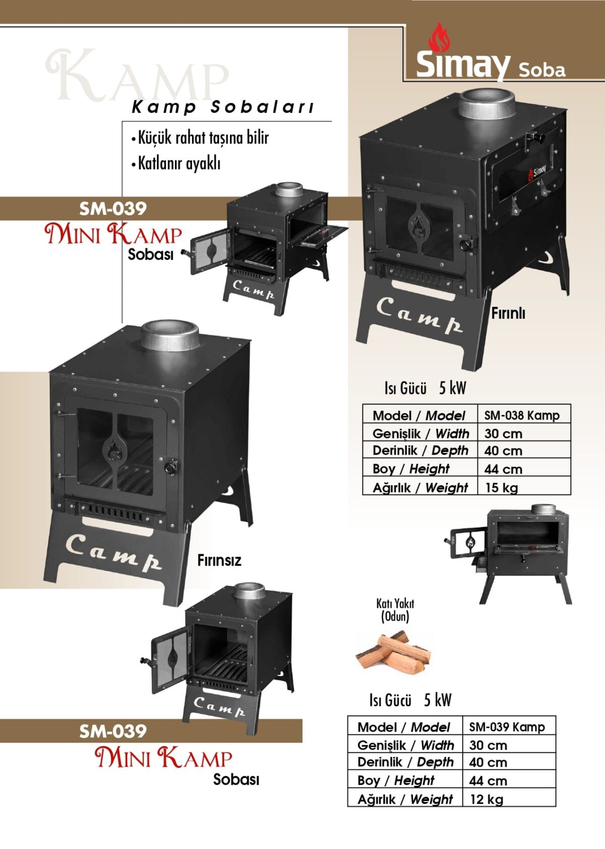 Mini Kamp Sobası Fırınlı (SM0-39) - Görsel 2